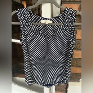 Loft navy printed blouse